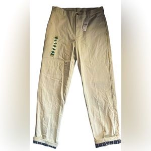 NWT LLBean men’s flannel lined Khaki pants 32x34